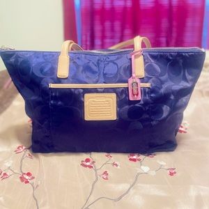 Coach Bag- Purple with Pink Interior